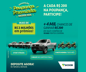 Sicoob distribui mais de R$ 2 milhões em prêmios na Poupança Premiada 2026